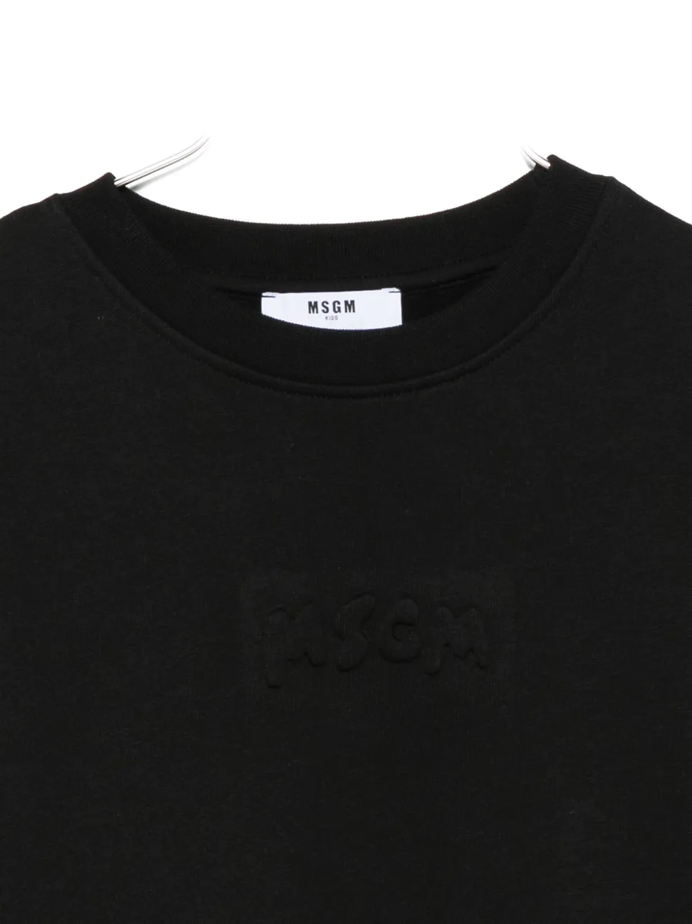 MSGM Kids Sweater met logo-reliëf Zwart