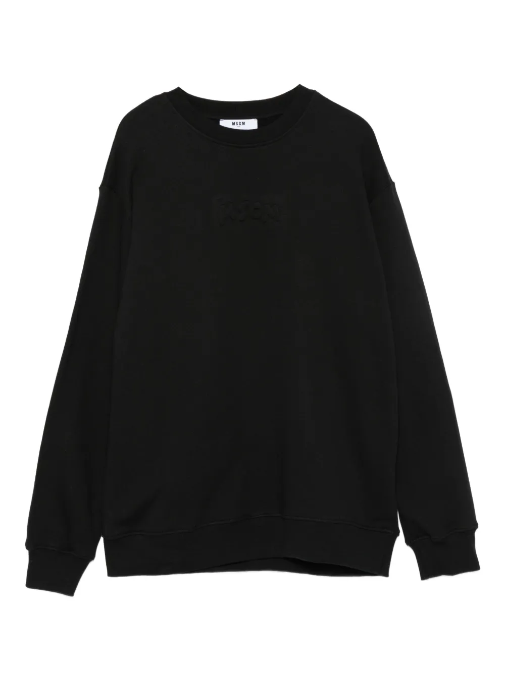 MSGM Kids Sweater met logo-reliëf Zwart