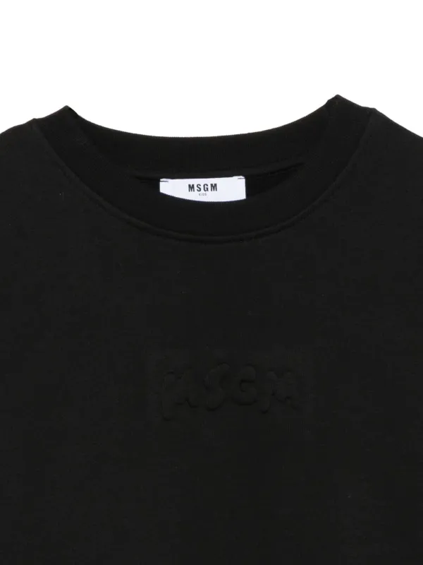 トップス MSGM MSGM Kids logo-embossed Sweatshirt | Black | FARFETCH