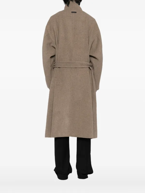 Fear Of God high-neck double-breasted Coat | Brown | FARFETCH