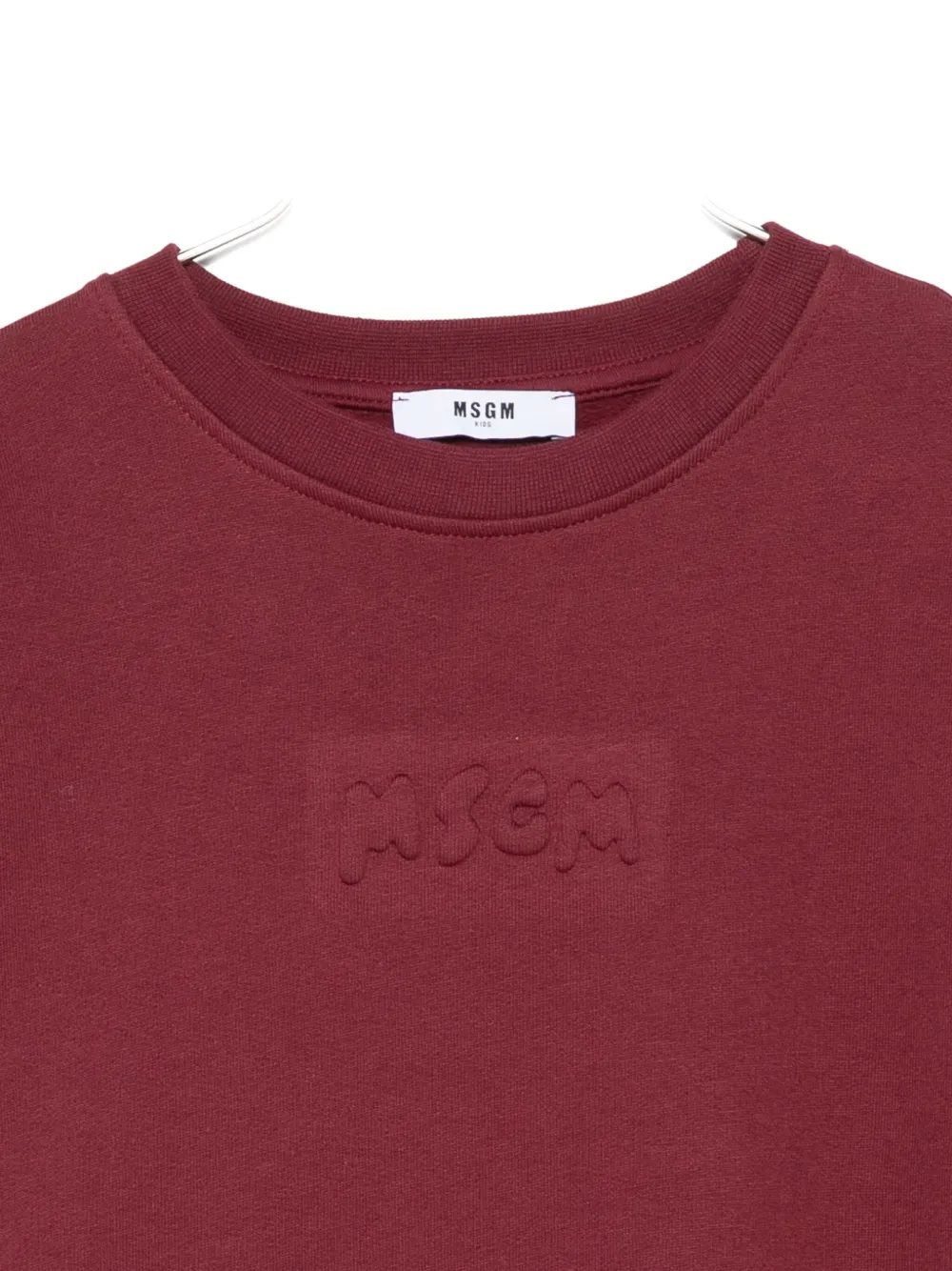 MSGM Kids Sweater met logo-reliëf Rood