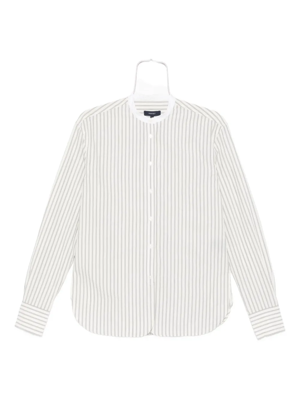 Soeur Pinstripe Cotton Shirt In Multi