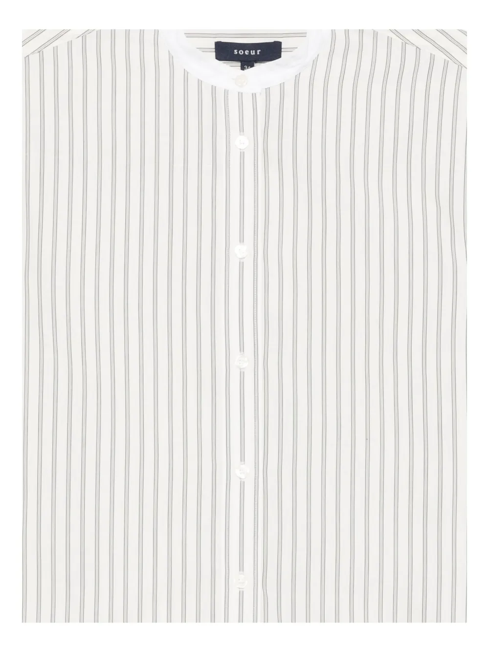 Soeur Pinstripe Cotton Shirt In Multi