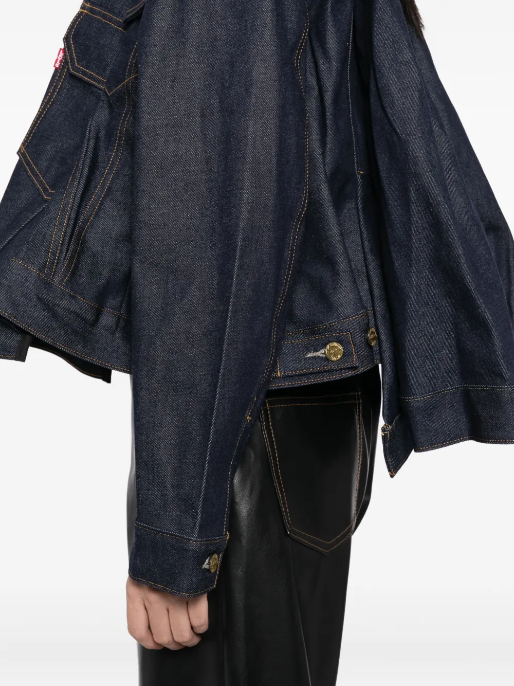 sacai x Levis cotton denim jacket Blauw