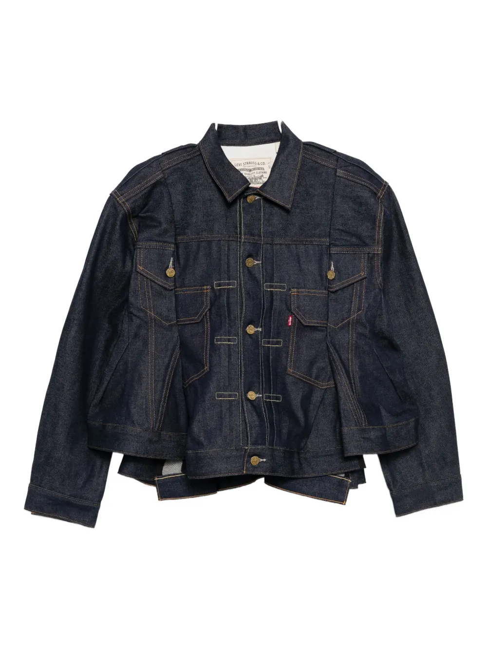 Sacai x Levis cotton denim jacket Blauw