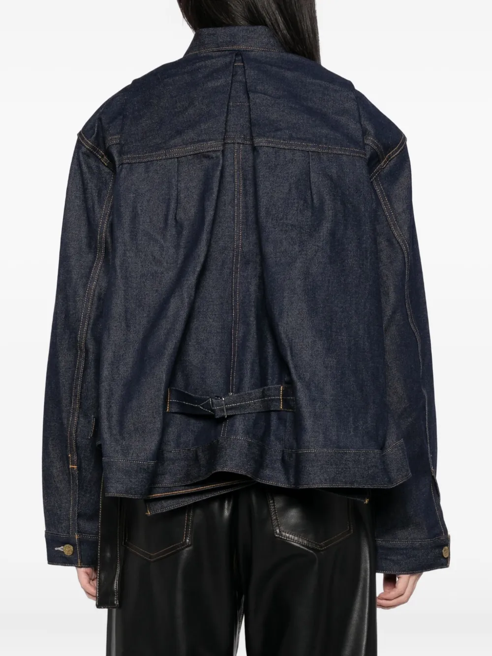 sacai x Levis cotton denim jacket Blauw