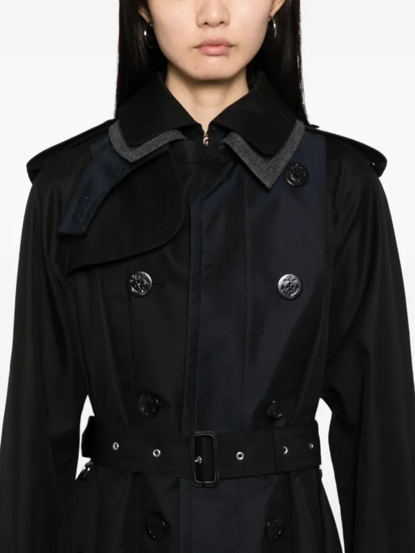 Sacai トレンチコート | ブラック | FARFETCH JP