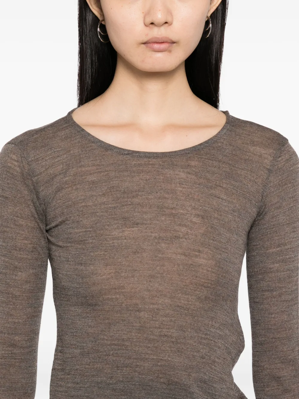 MM6 Maison Margiela wool T-shirt Bruin