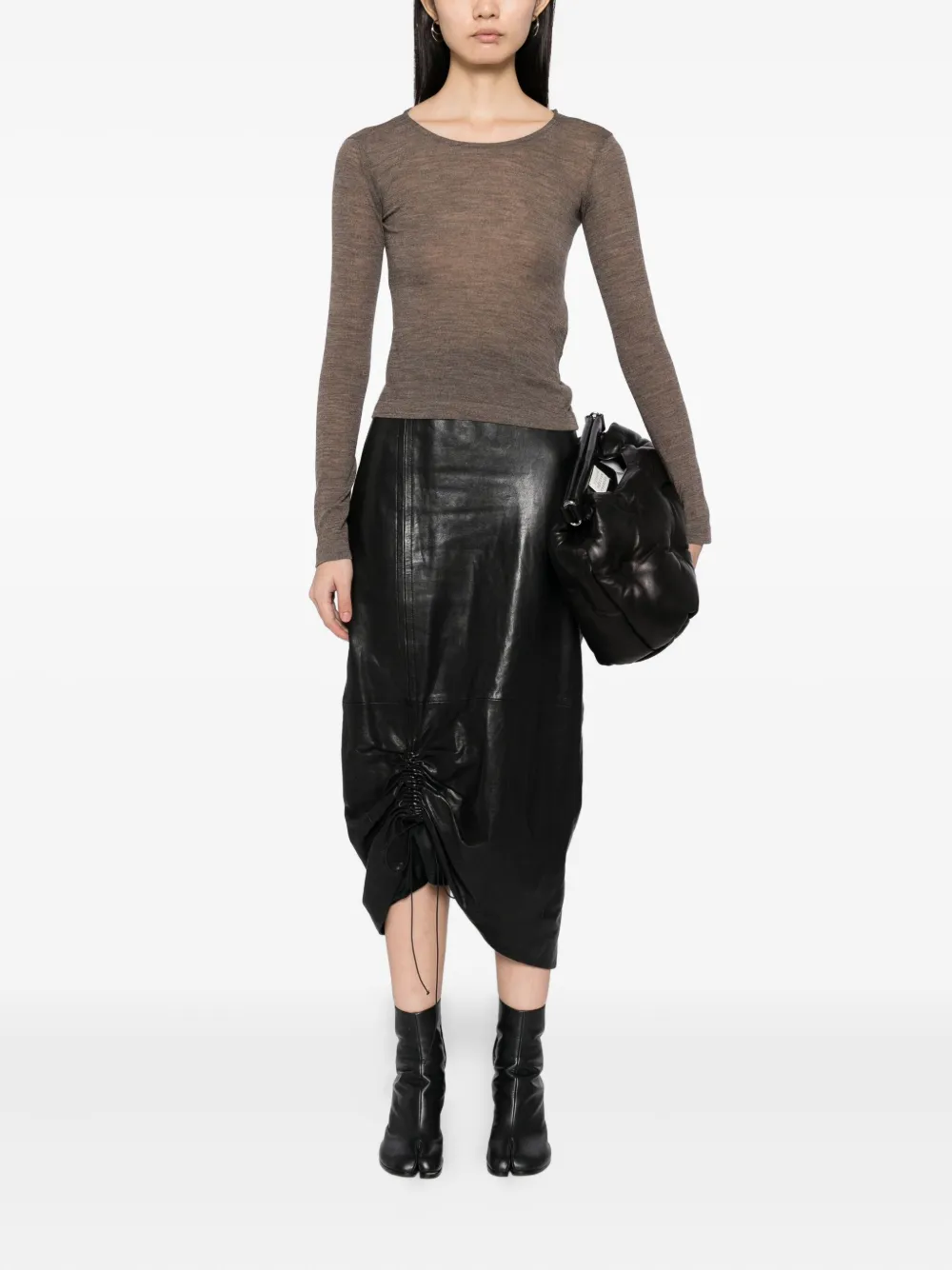 MM6 Maison Margiela wool T-shirt Bruin