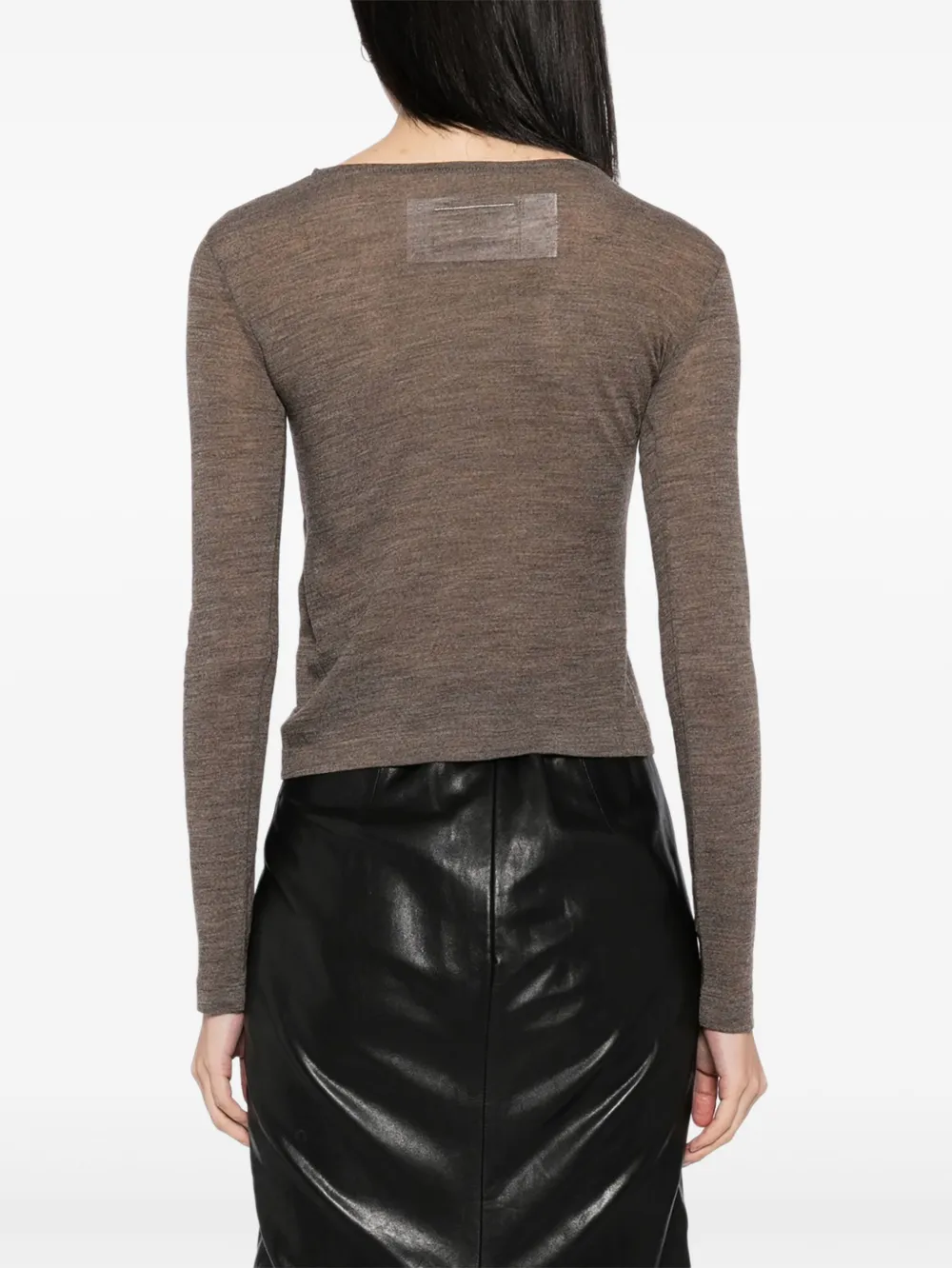 MM6 Maison Margiela wool T-shirt Bruin