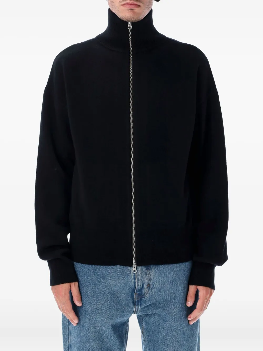 Extreme cashmere Xtra Out vest met rits Zwart