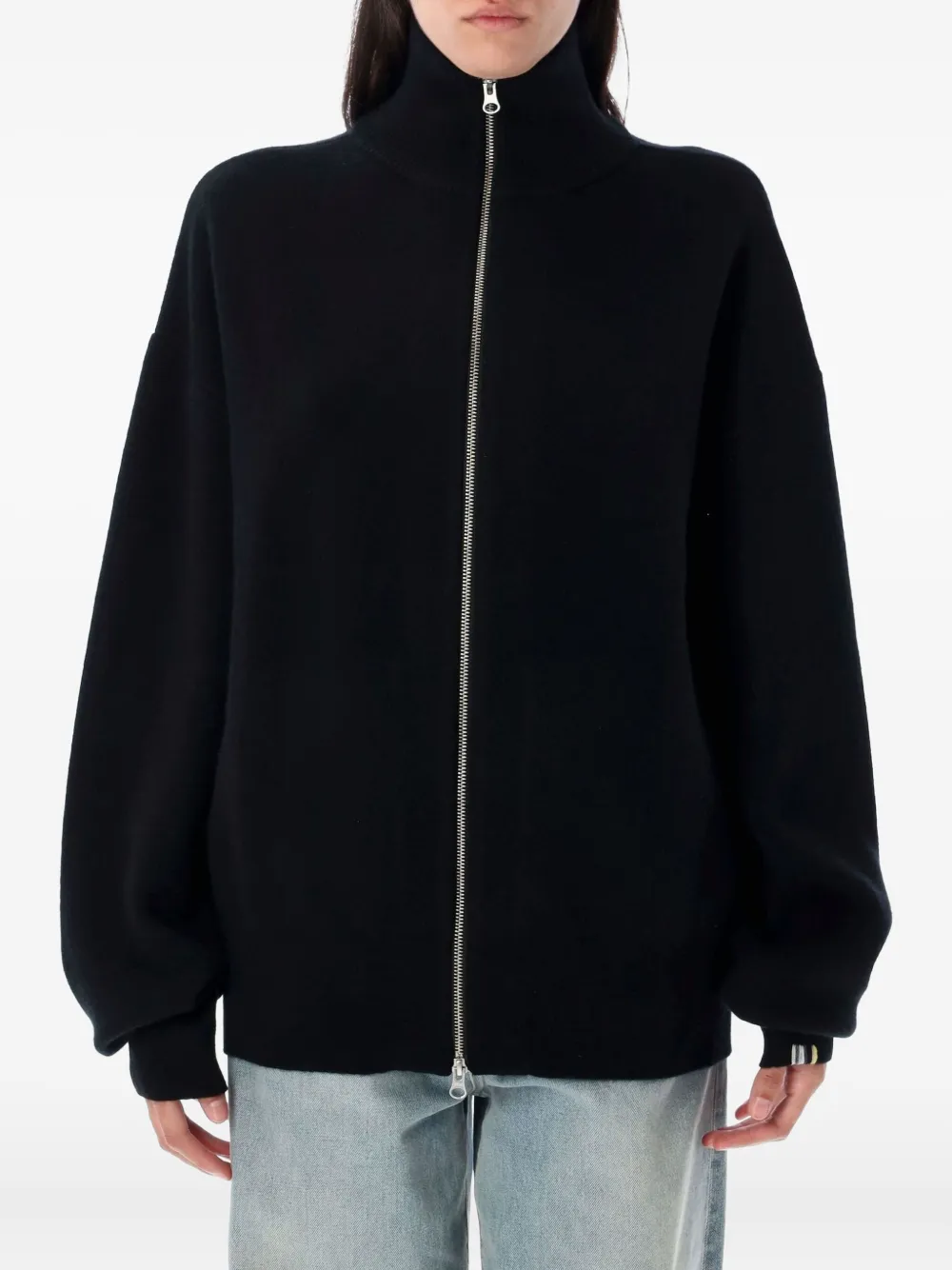extreme cashmere Xtra Out vest met rits Zwart