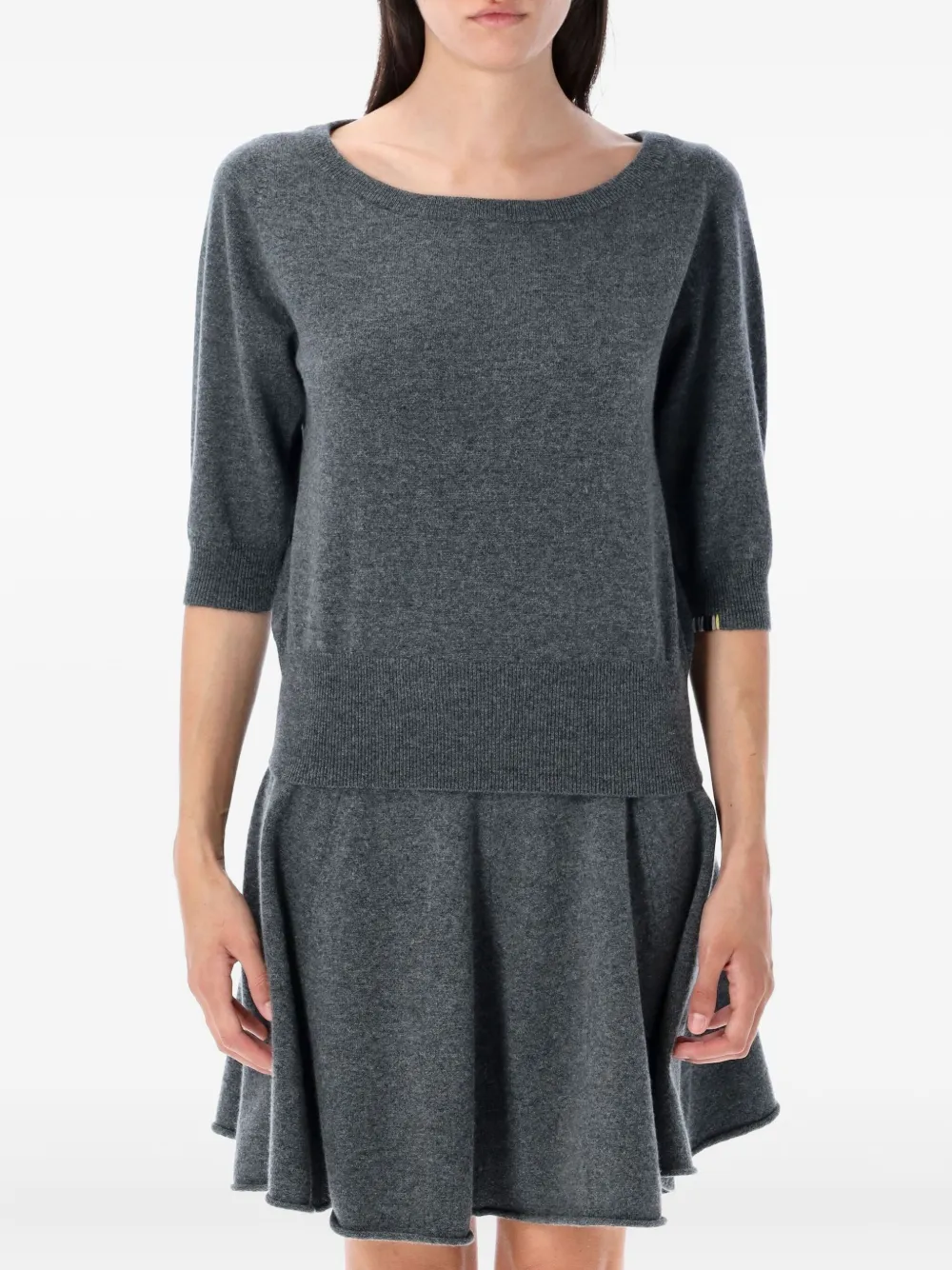 Marianne half-sleeve cashmere top