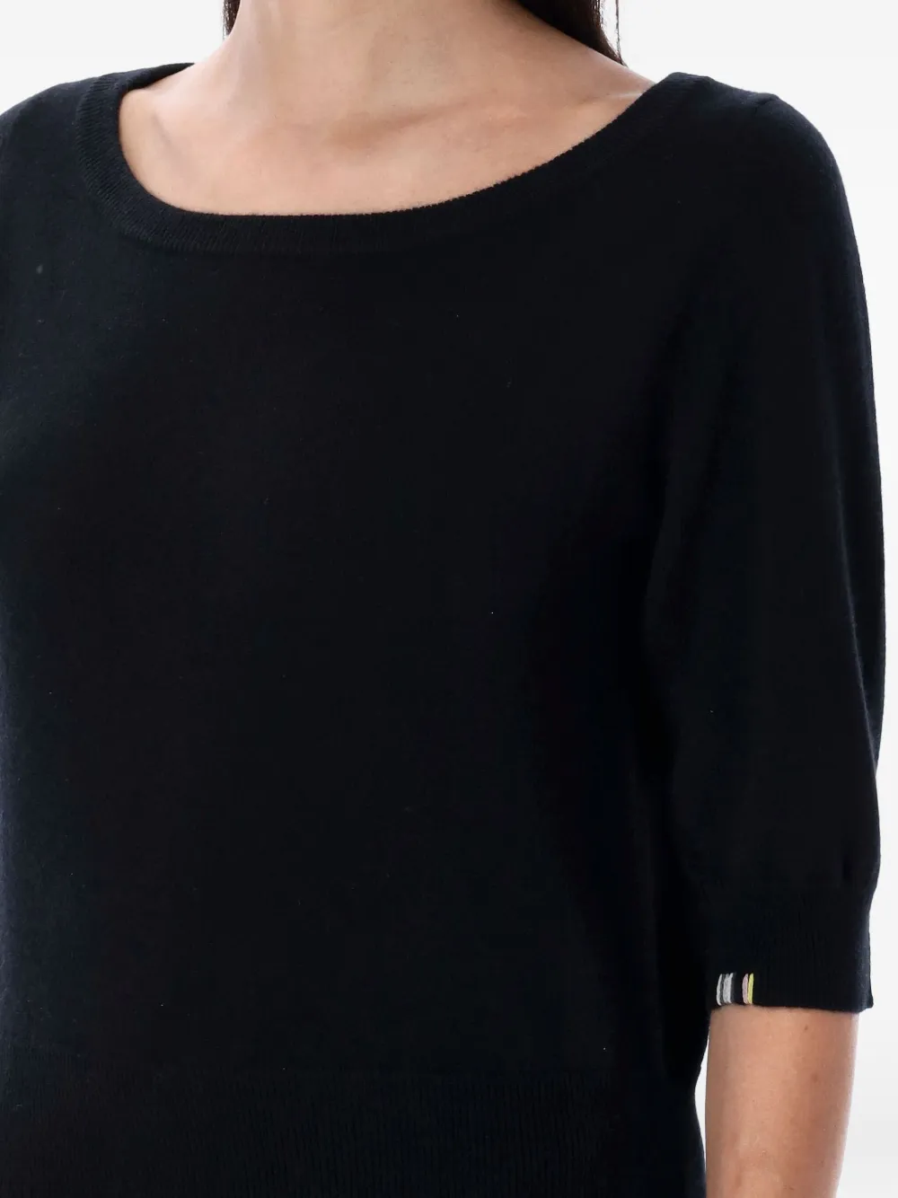 extreme cashmere Kasjmier trui met halve mouwen Zwart