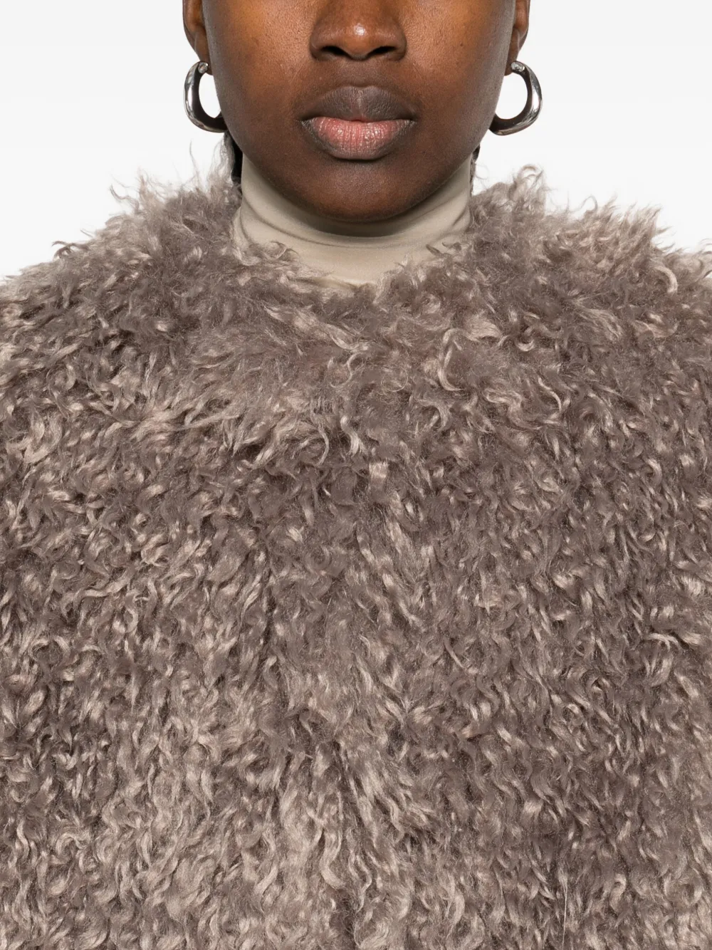 Tagliatore Cropped jack met textuur Beige
