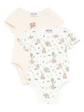 Moschino Kids teddy-print bodysuit pack - White