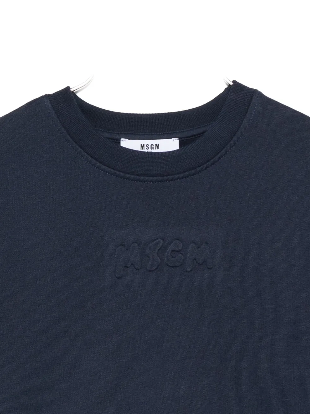MSGM Kids Sweater met logo-reliëf Blauw