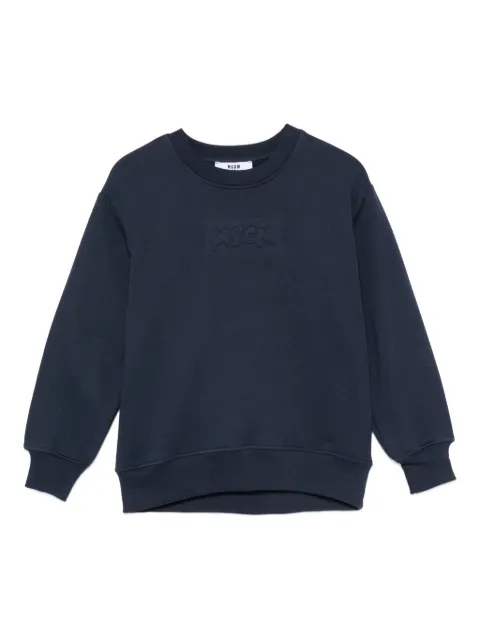 MSGM Kids logo-embossed sweatshirt