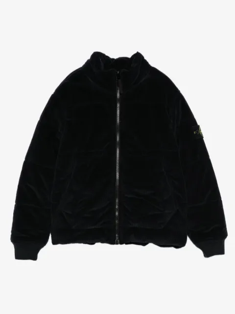 Stone Island Junior quilted corduroy-texture jacket