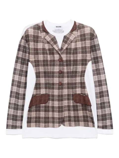 Moschino checked cotton T-shirt