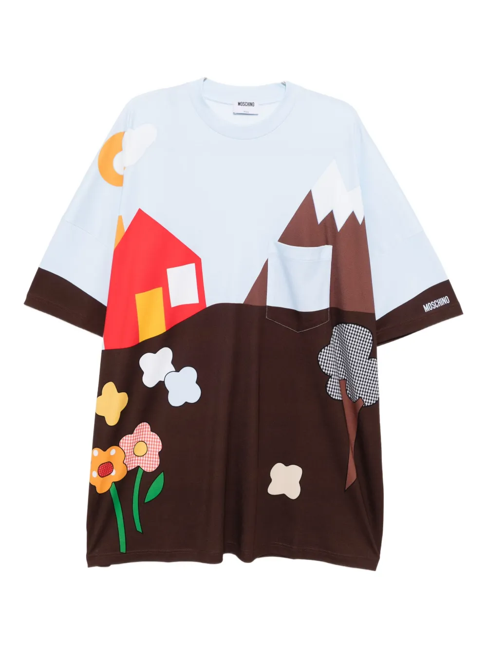 Moschino Jurk met print Blauw