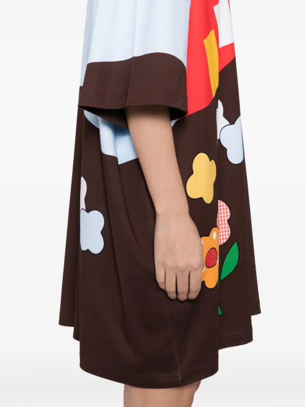 【MOSCHINO】グラフィック マキシドレス Moschino グラフィック ドレス | ブルー | FARFETCH JP