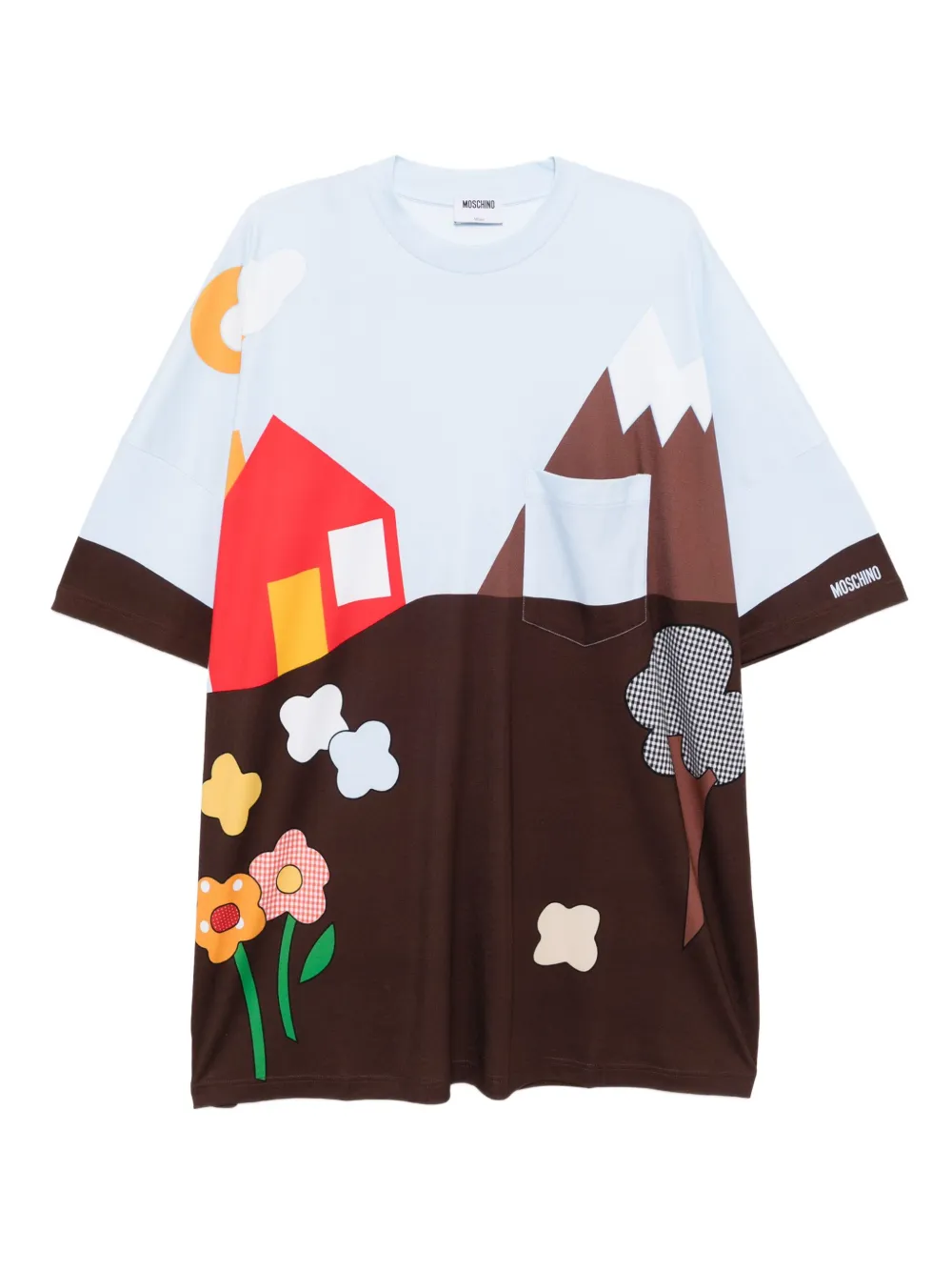 Moschino Jurk met print Blauw