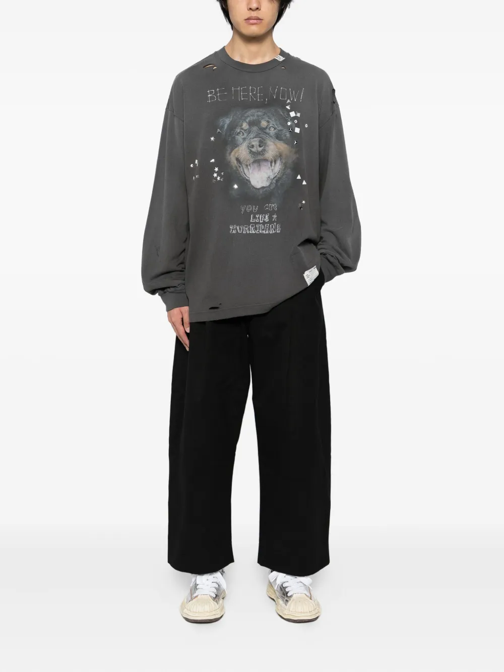 Maison MIHARA YASUHIRO graphic-print T-shirt Grijs
