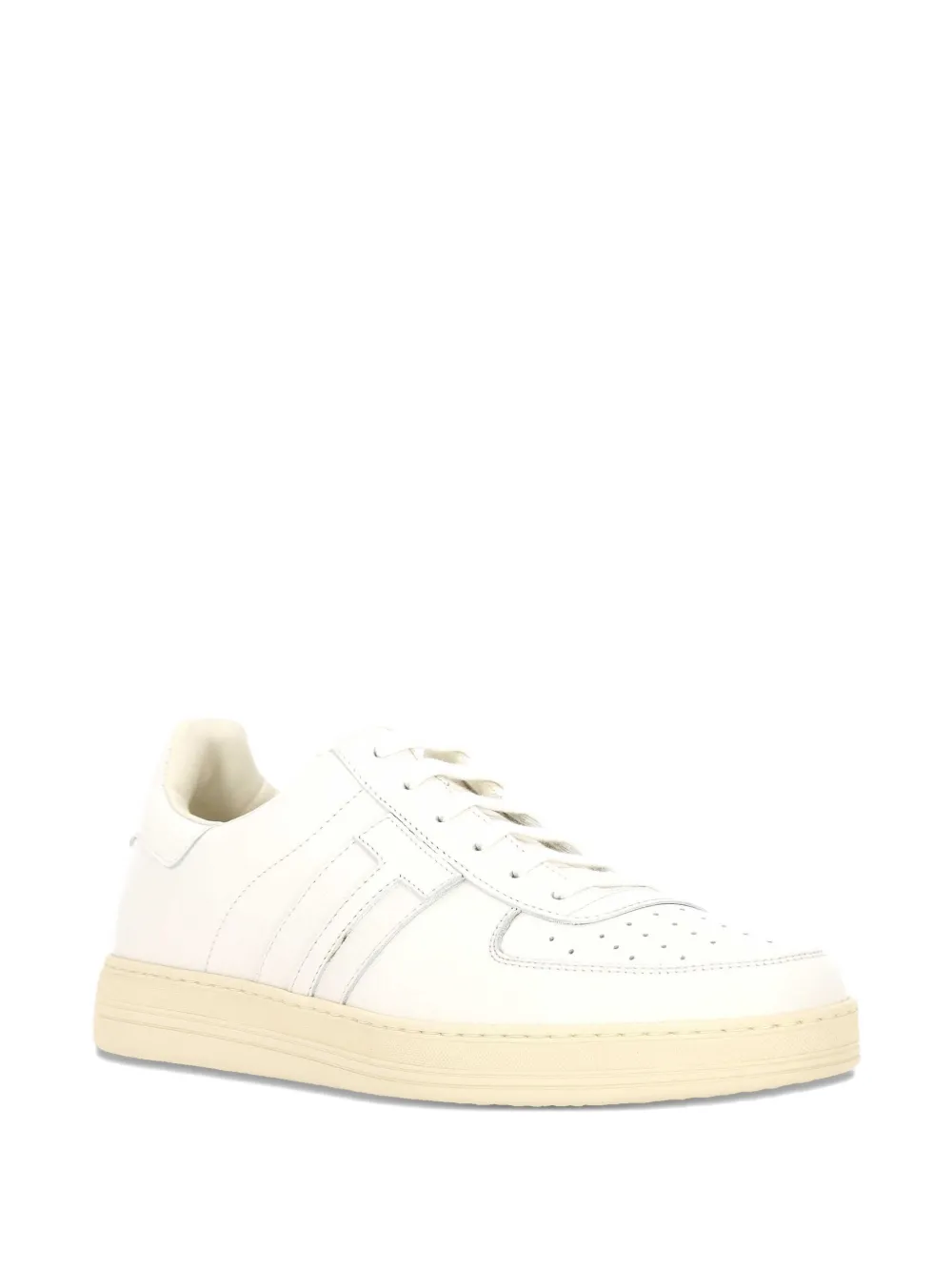 TOM FORD leather panelled sneakers White