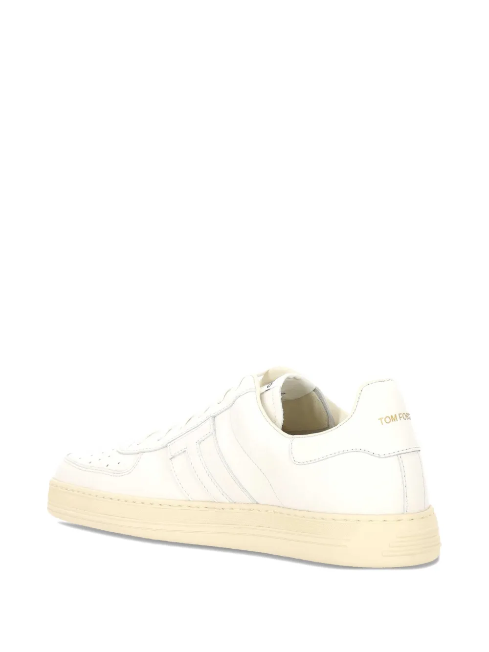 TOM FORD leather panelled sneakers White