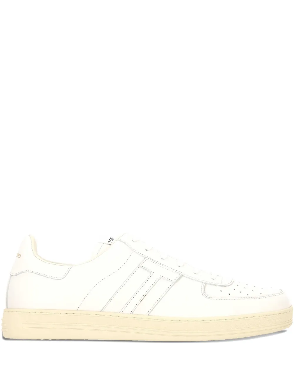 TOM FORD leather panelled sneakers White