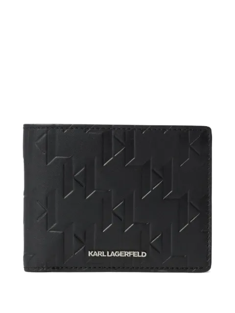 Karl Lagerfeld Portafoglio in pelle con logo goffrato