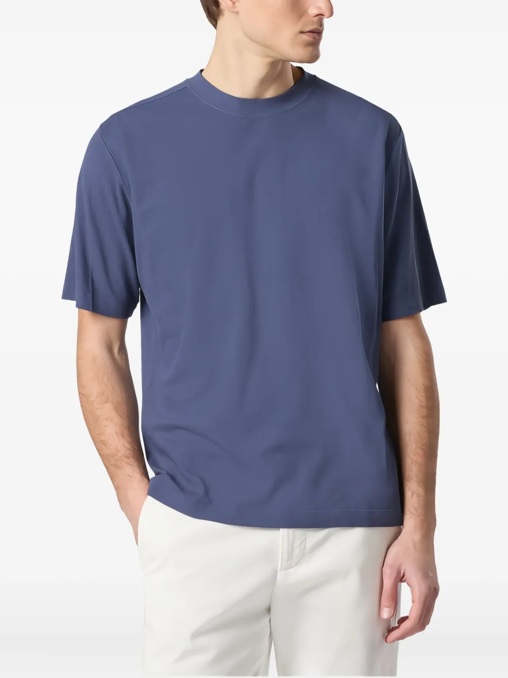 Sease round-neck short-sleeve T-shirt - Blauw
