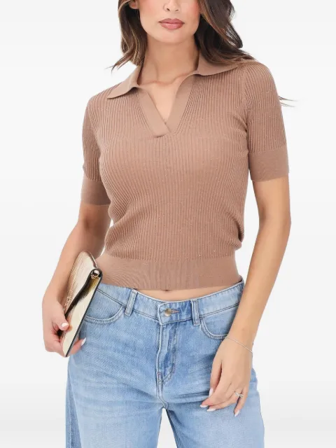 Max Mara top tejido de canalé