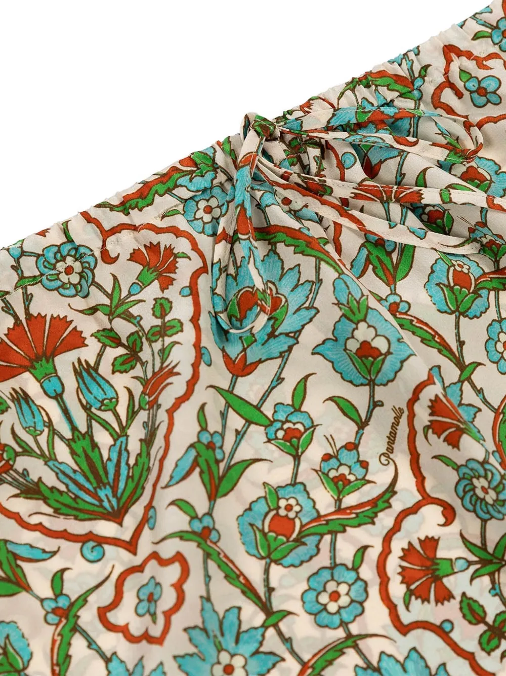 Pantamolle Floral-print Drawstring Trousers In Multi
