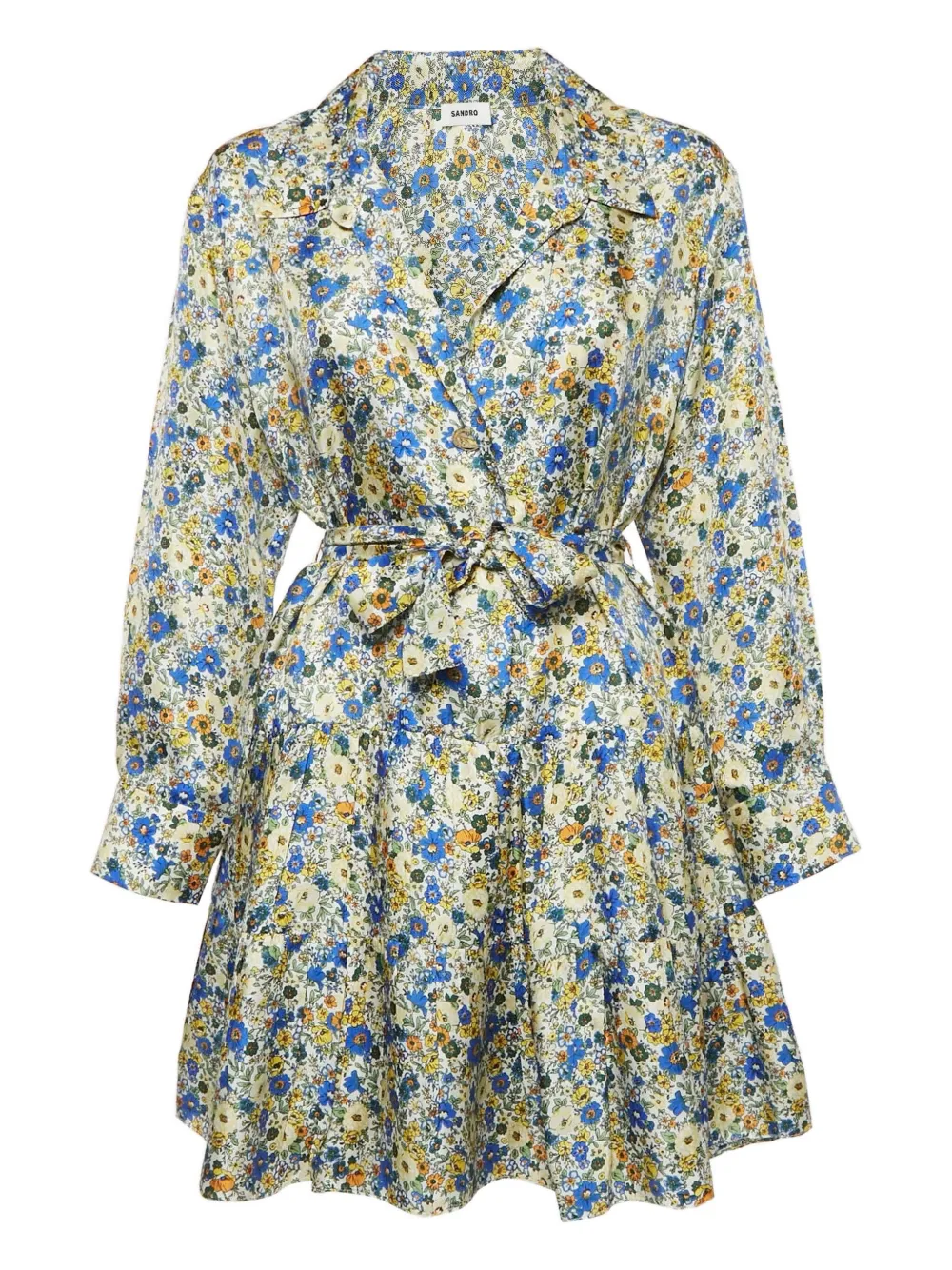 SANDRO robe en soie à fleurs pre-owned | bleu | Image 1
