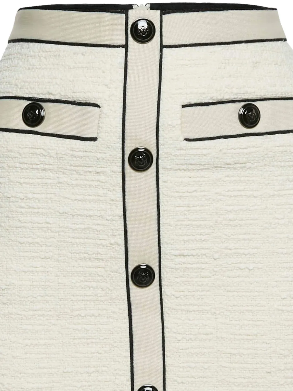 Maje Pre-owned tweed rok met knopen - Beige