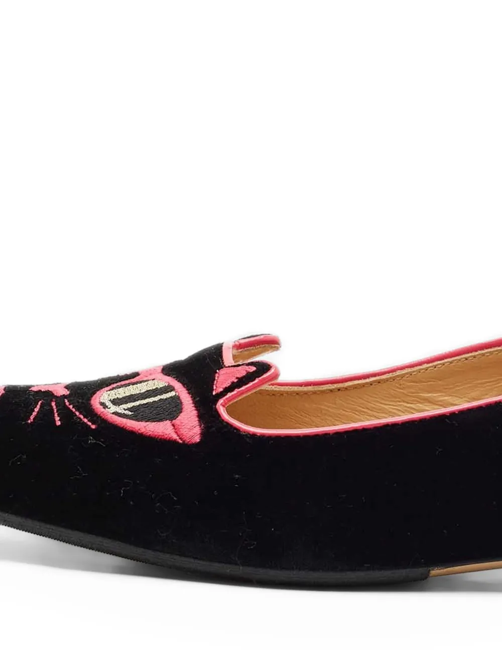 CHARLOTTE OLYMPIA Pre-owned X Barbie Kitty Ballet Flats In Black
