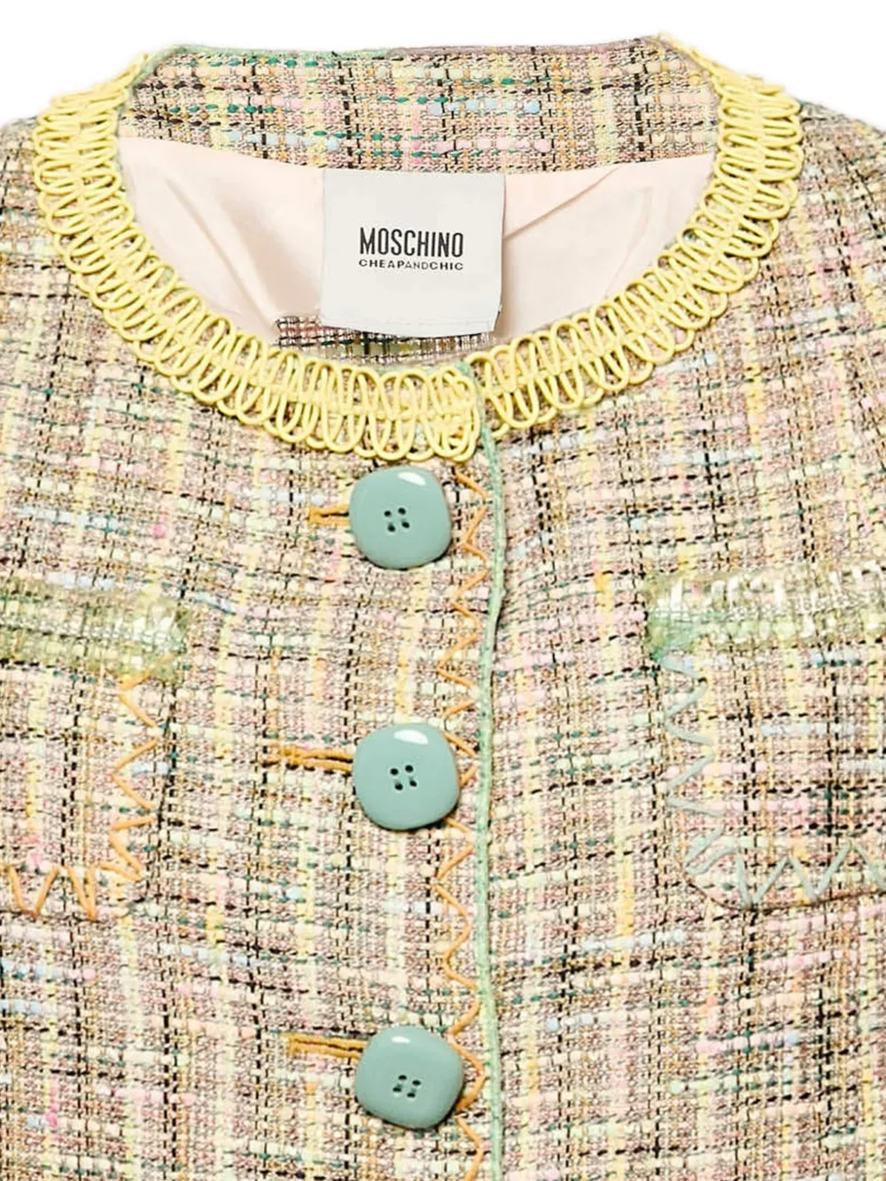 Moschino Pre-Owned tweed short-sleeve jacket | Image 2