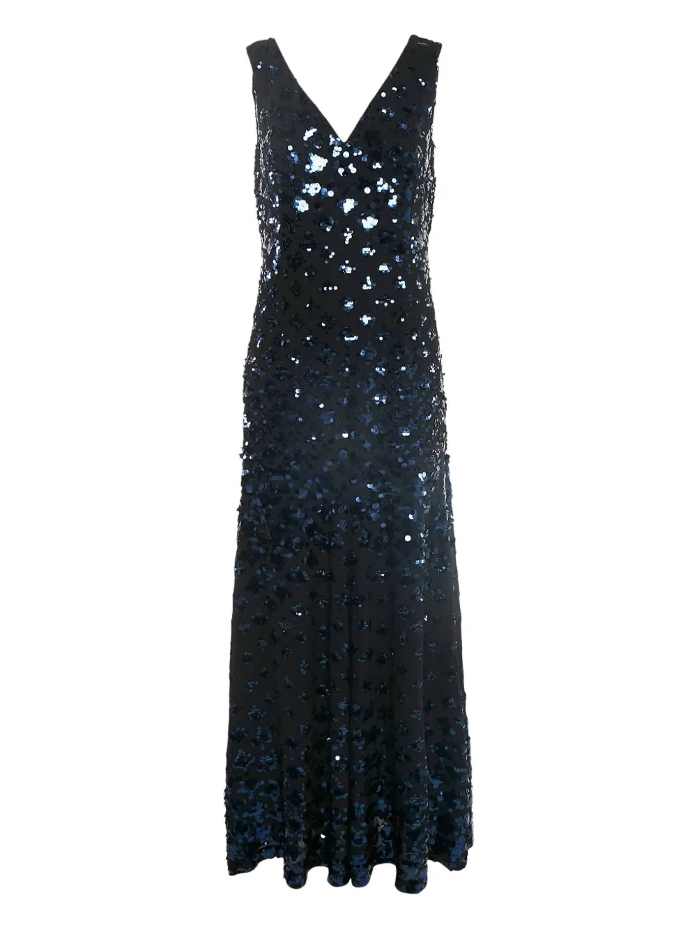 Pre-owned Tory Burch  Sequins V-neck Dress In Black
