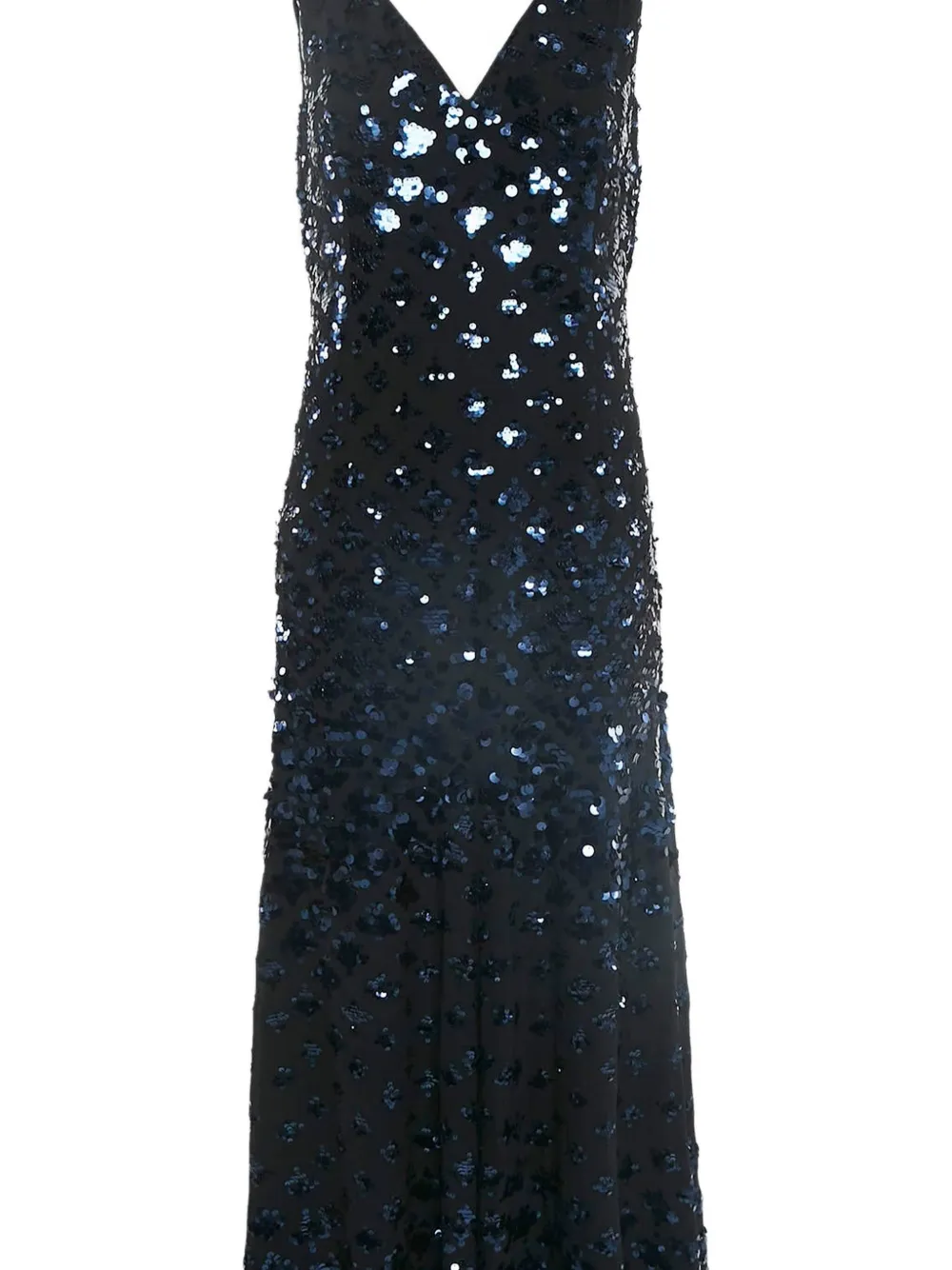 Pre-owned Tory Burch  Sequins V-neck Dress In Black