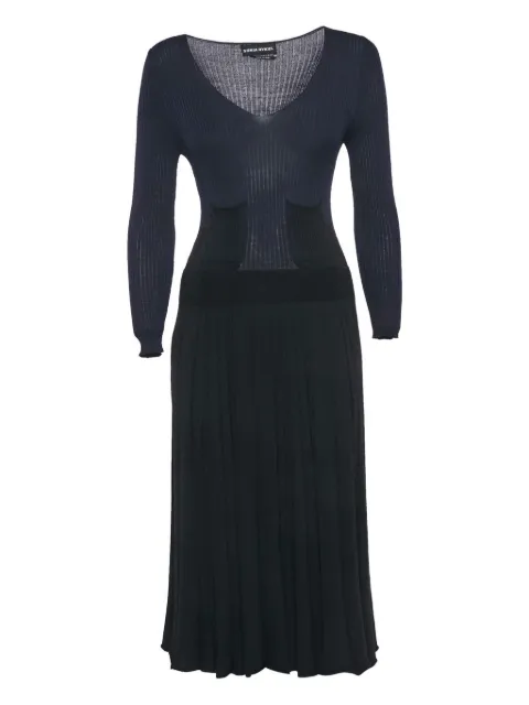 Sonia Rykiel Pre-Owned ribbed-knit pleated midi dress
