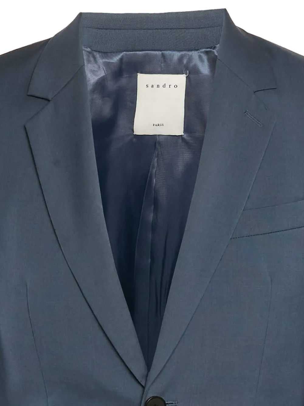 Pre-owned Sandro 2024 Single-breasted Wool Blazer In Blue