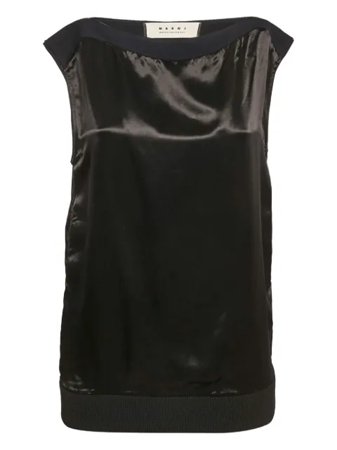 Marni Pre-Owned ribbed-hem satin top