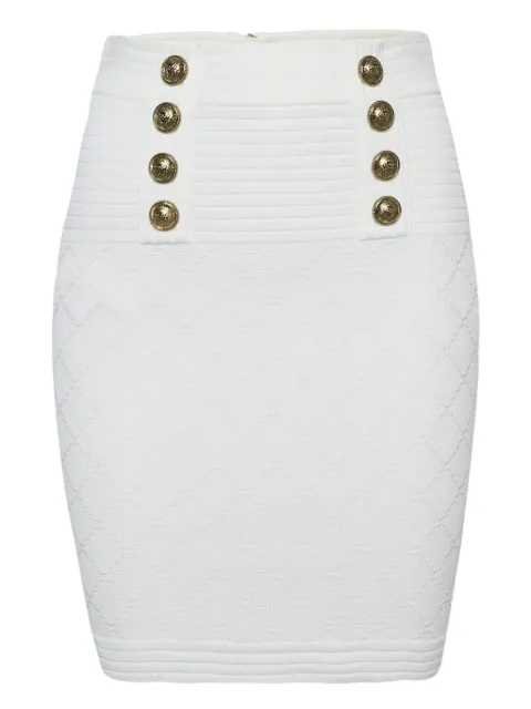 Balmain Pre-Owned button-embellished knitted skirt
