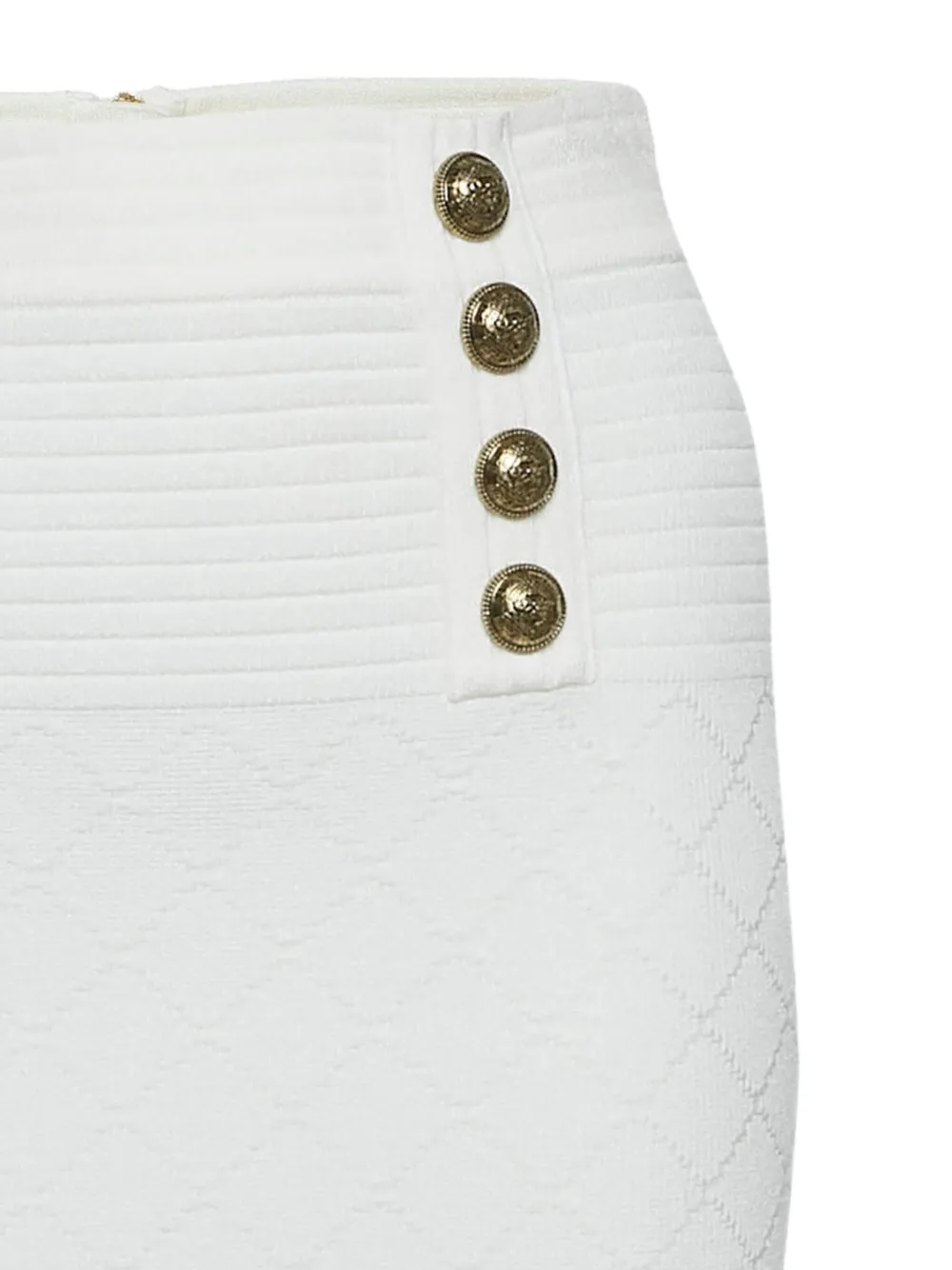 Balmain Pre-Owned Rok verfraaid met knoop - Wit