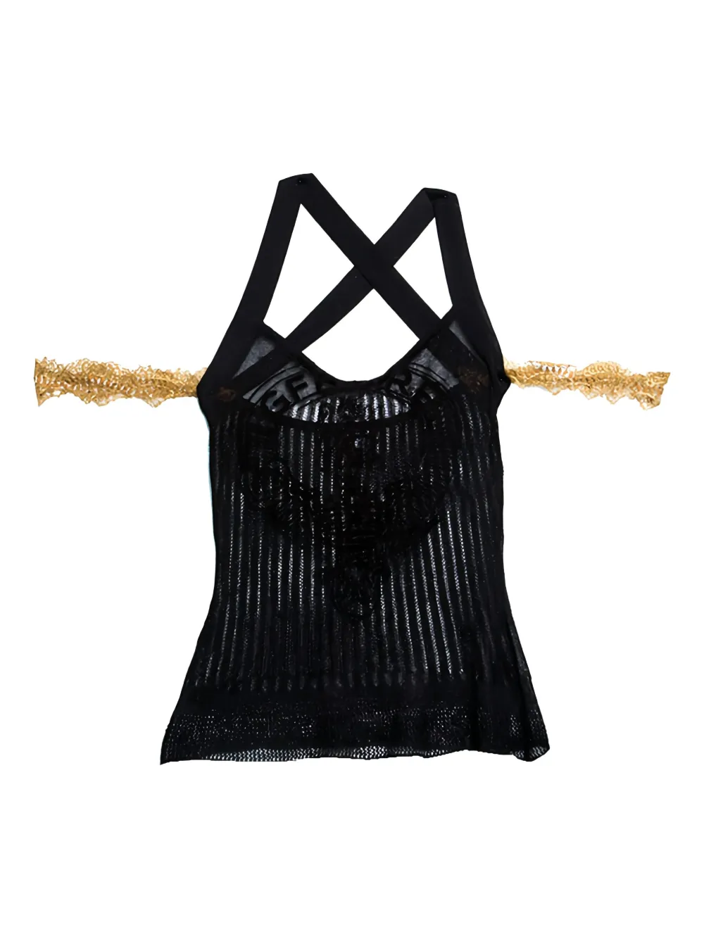 Gianfranco Ferré Pre-Owned crisscross-strap knit top | Image 2
