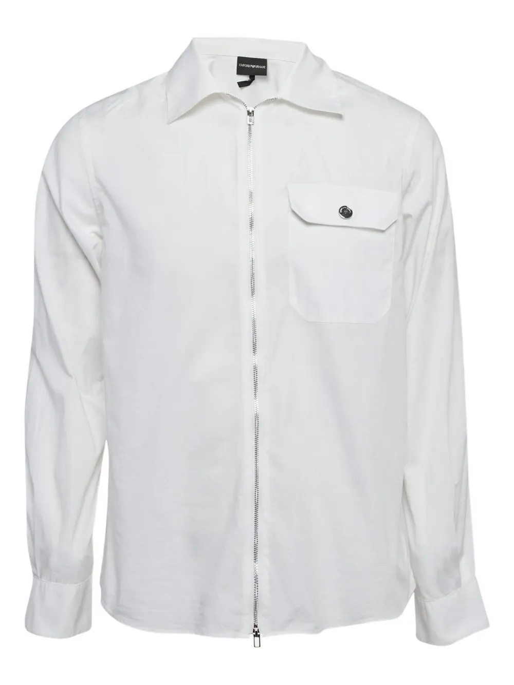 Emporio Armani Pre-Owned zip-up pocket shirt | White | Image 1