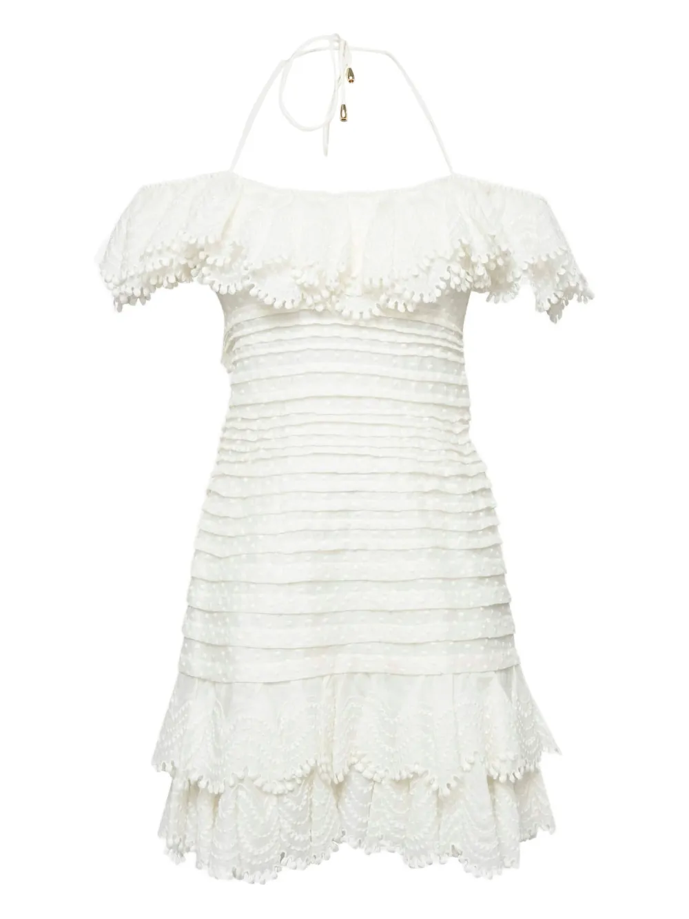 Pre-owned Zimmermann 2024 Super Eight Dress In White