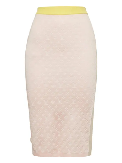 Louis Vuitton Pre-Owned monogram jacquard midi skirt